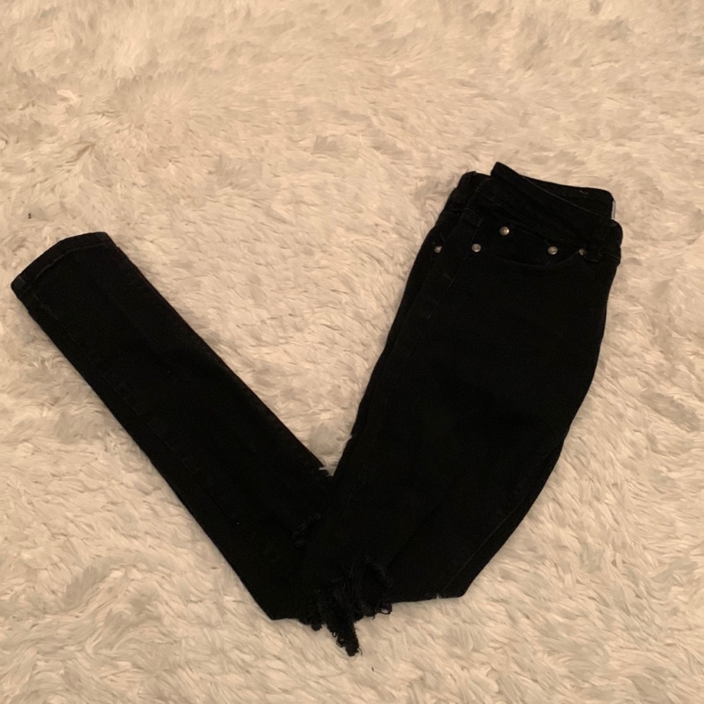 Liquor N Poker distressed jeans US size 2 UK size 6